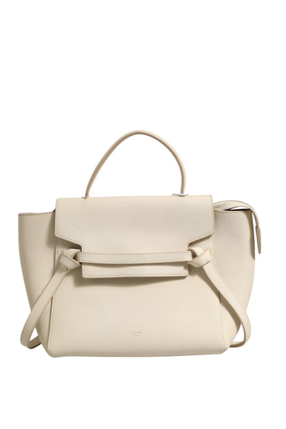 Celine Nano Belt Bag Grained Calfskin Chalk