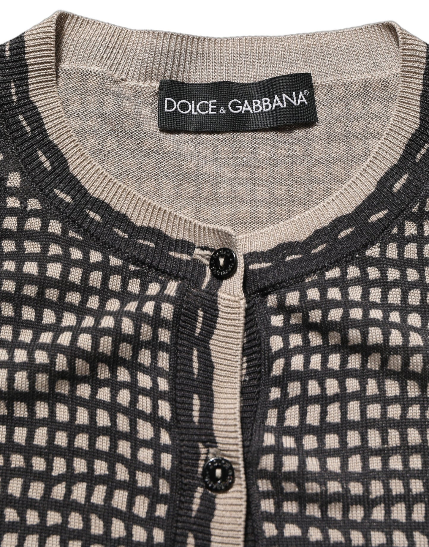 Dolce & Gabbana Black Floral Lace ButtonDownCardigan Sweater