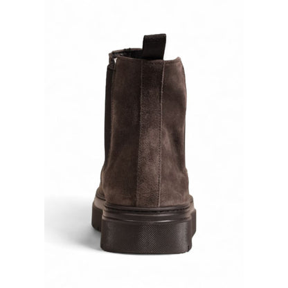 Antony Morato Gray Suede Leather Chelsea Boots