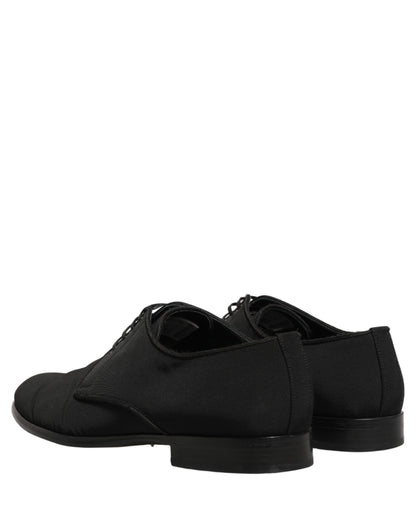 Dolce & Gabbana Black Suede Lace Up Derby Dress Formal Shoes