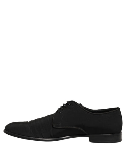 Dolce & Gabbana Black Suede Lace Up Derby Dress Formal Shoes