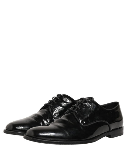 Dolce & Gabbana Black Leather Lace Up Derby Dress Formal Shoes