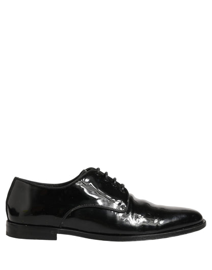 Dolce & Gabbana Black Leather Lace Up Derby Dress Formal Shoes