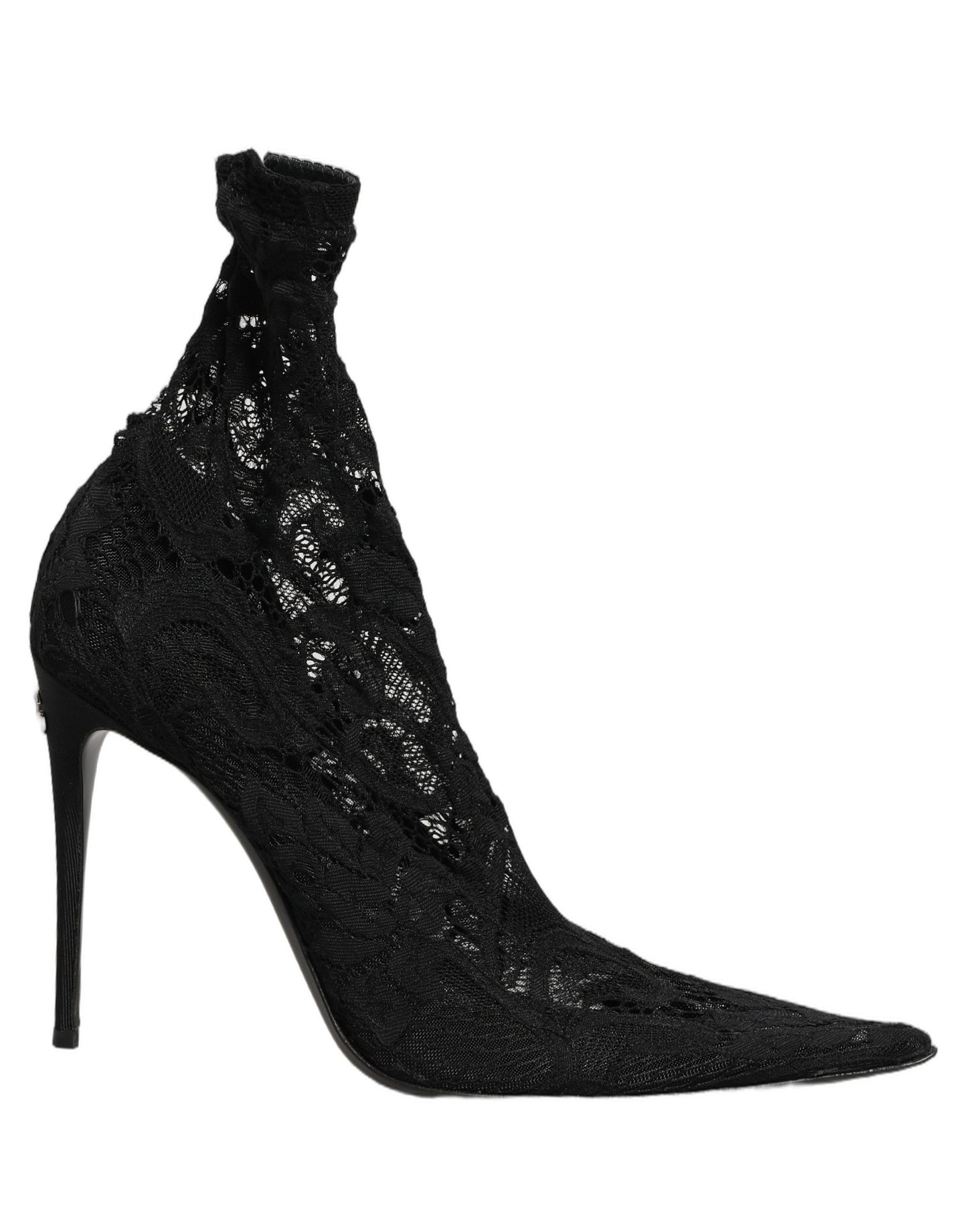 Dolce & Gabbana Black Socks Taormina Lace Pumps Boots Shoes
