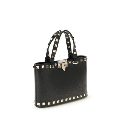 Valentino Garavani Black Calf Leather Bos Taurus Shoulder Bag