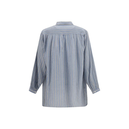 Marant Etoile Blue Cotton Pattern Shirt