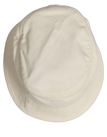 Dolce & Gabbana Men White Cotton Fisherman Bucket Hat