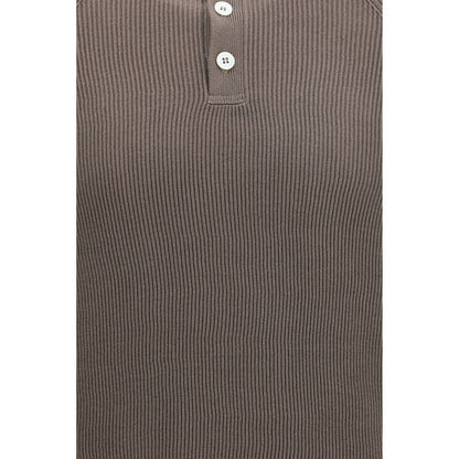 Brunello Cucinelli Brown Cotton Shirt