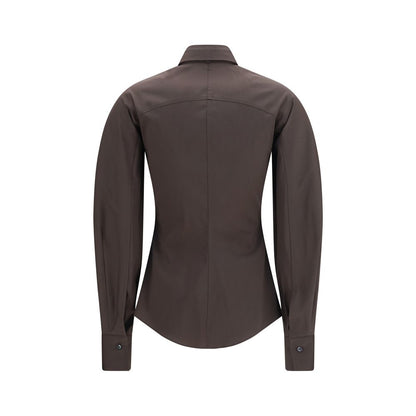 Brunello Cucinelli Brown Cotton Dress Shirt