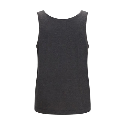 Brunello Cucinelli Gray Cashmere Sleeveles T-Shirt