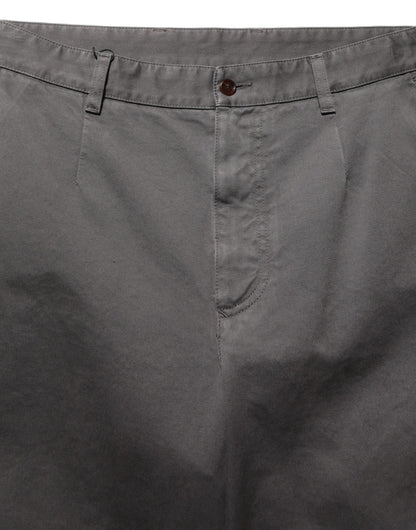 Dolce & Gabbana Dark Gray MidWaist Straight Men Trouser Pants