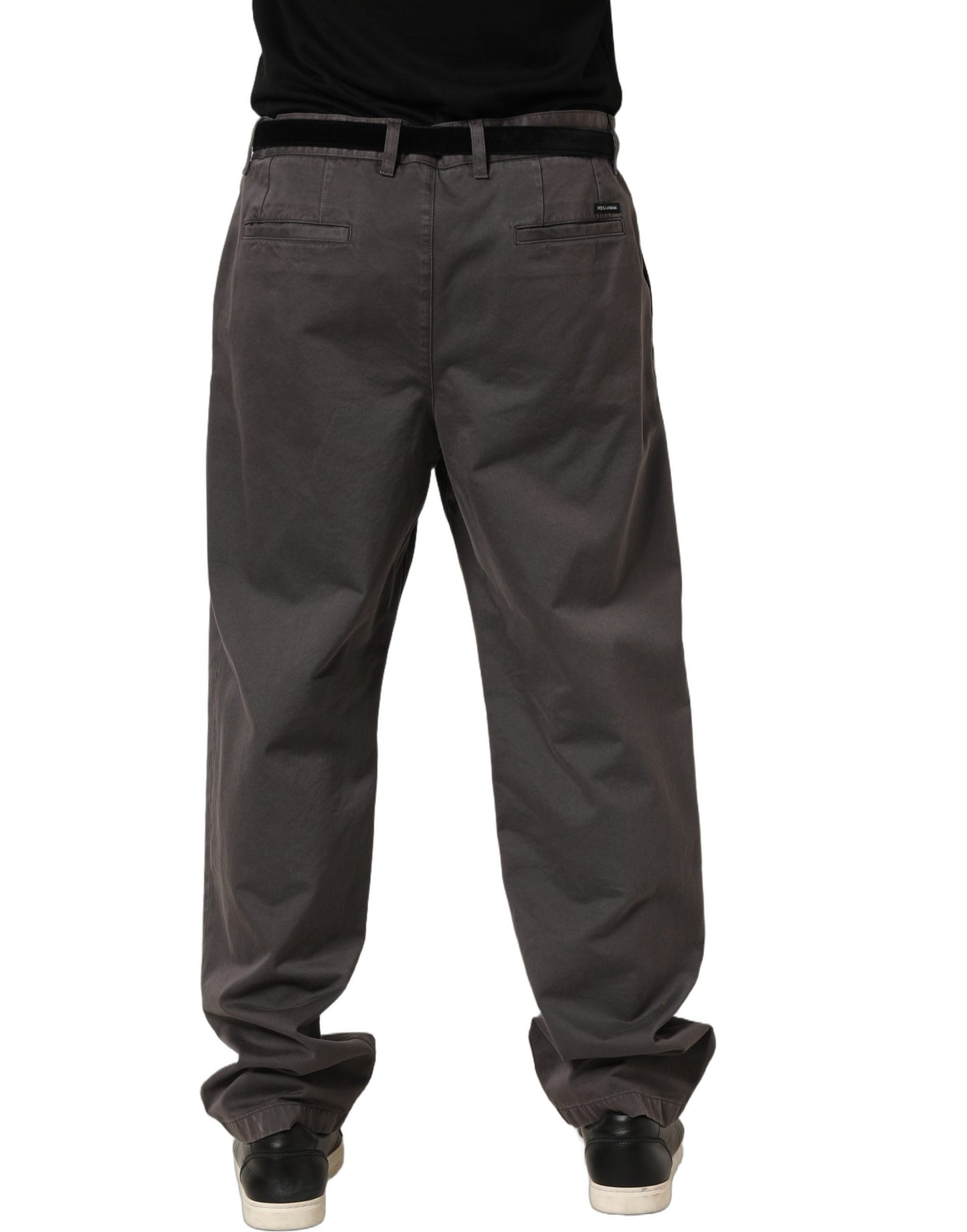 Dolce & Gabbana Dark Gray MidWaist Straight Men Trouser Pants