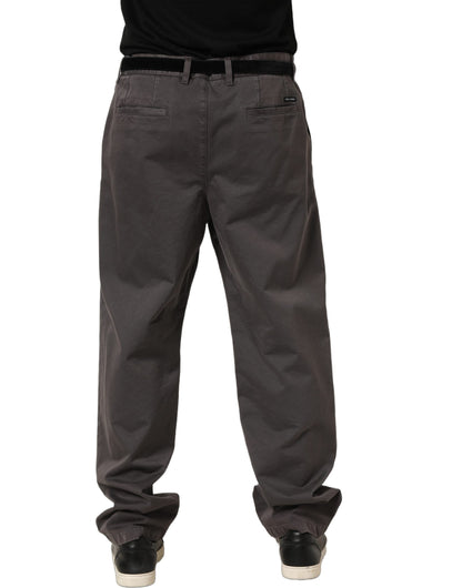 Dolce & Gabbana Dark Gray MidWaist Straight Men Trouser Pants