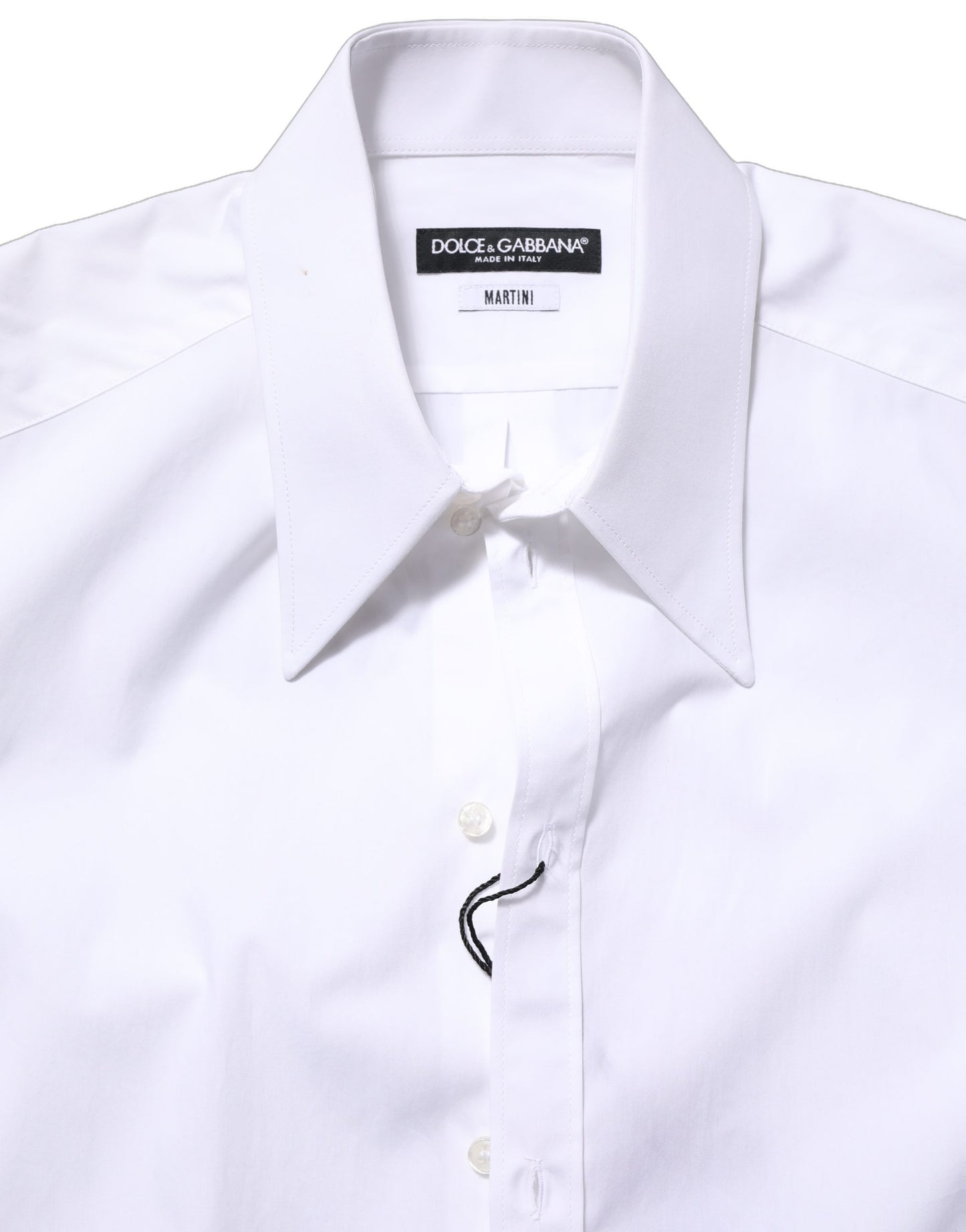 Dolce & Gabbana White MARTINI Long Sleeves Men Dress Shirt