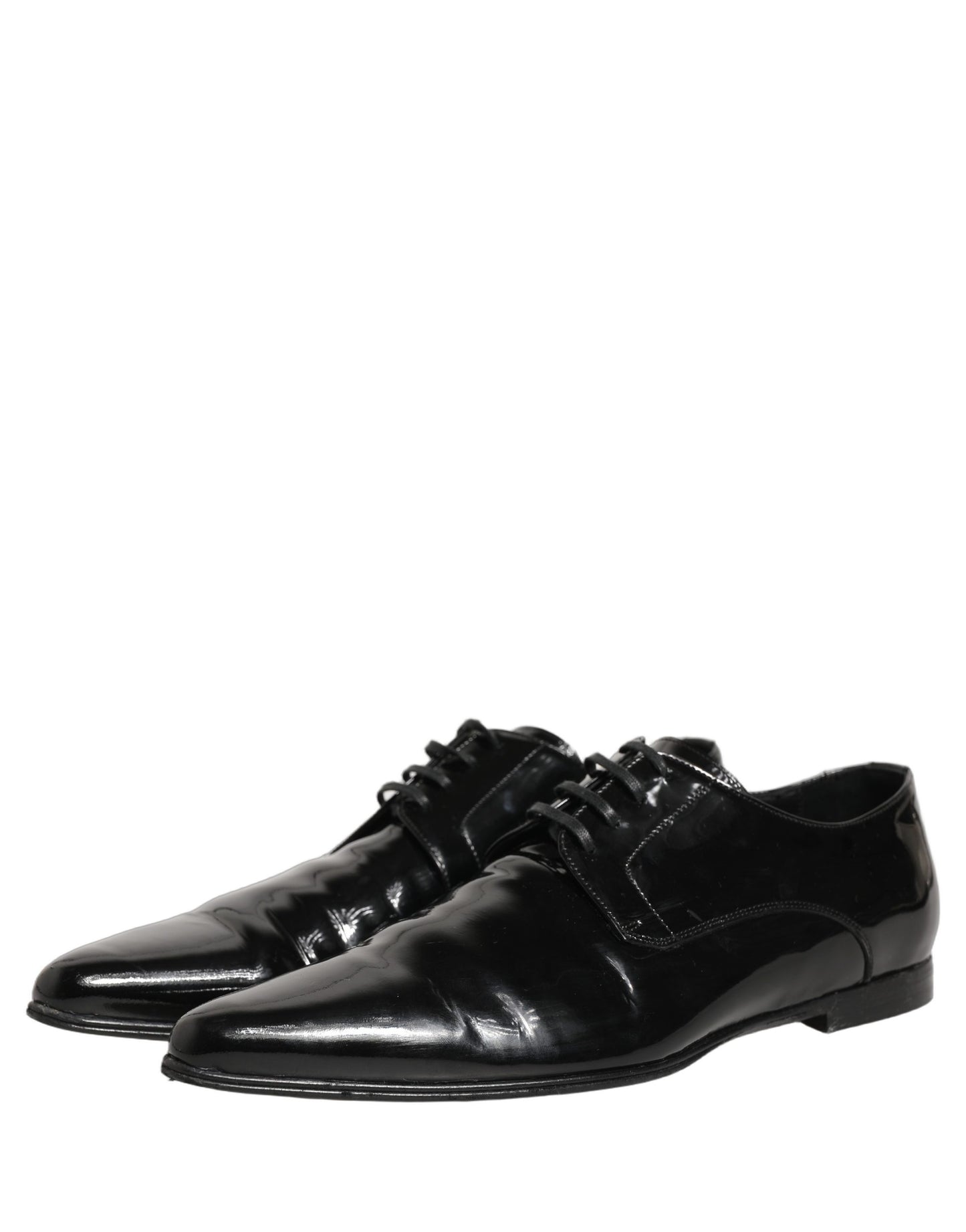 Dolce & Gabbana Black Leather Derby Dress Men Formal Shoes