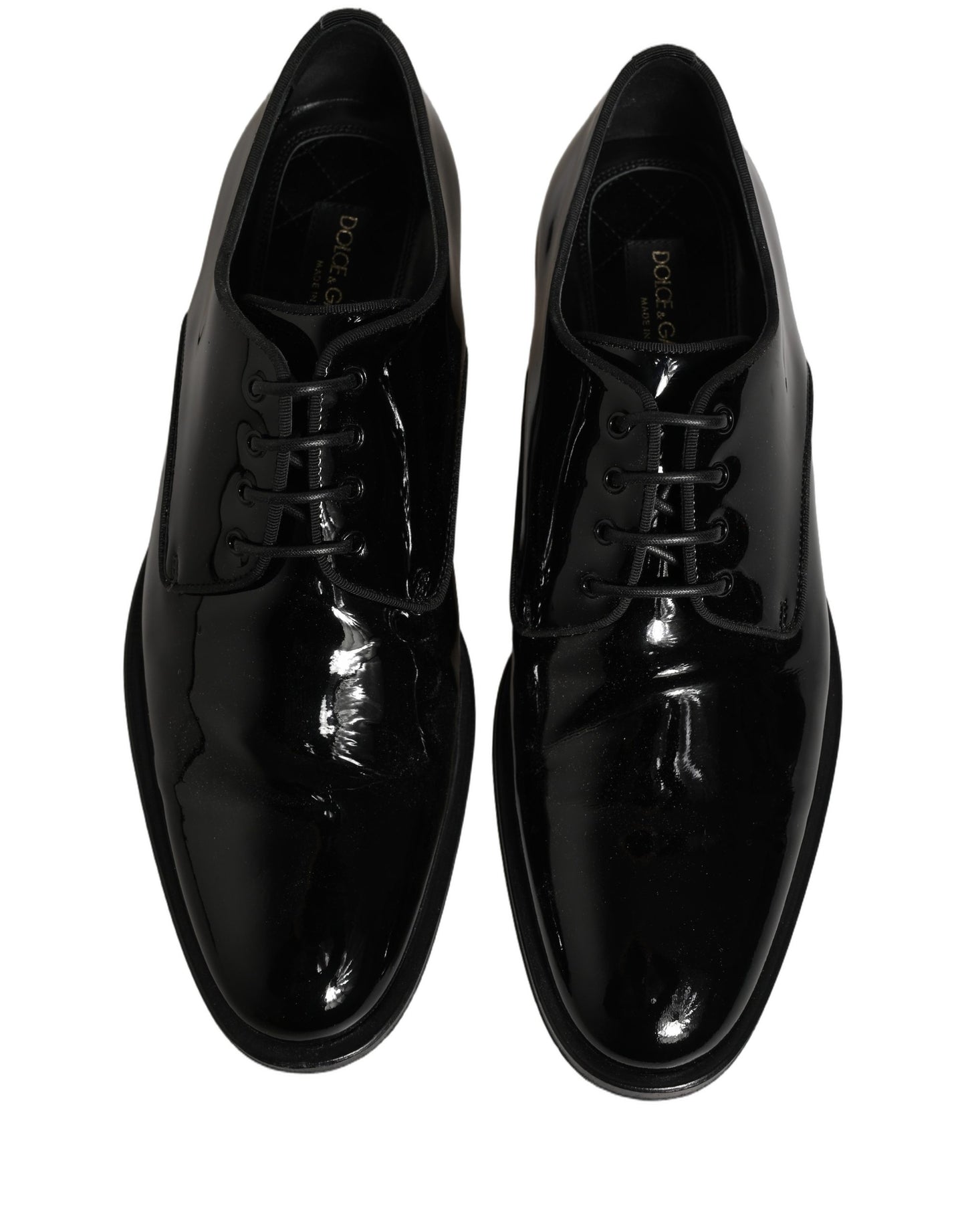 Dolce & Gabbana Black Leather Men Derby Dress Men Formal Shoes