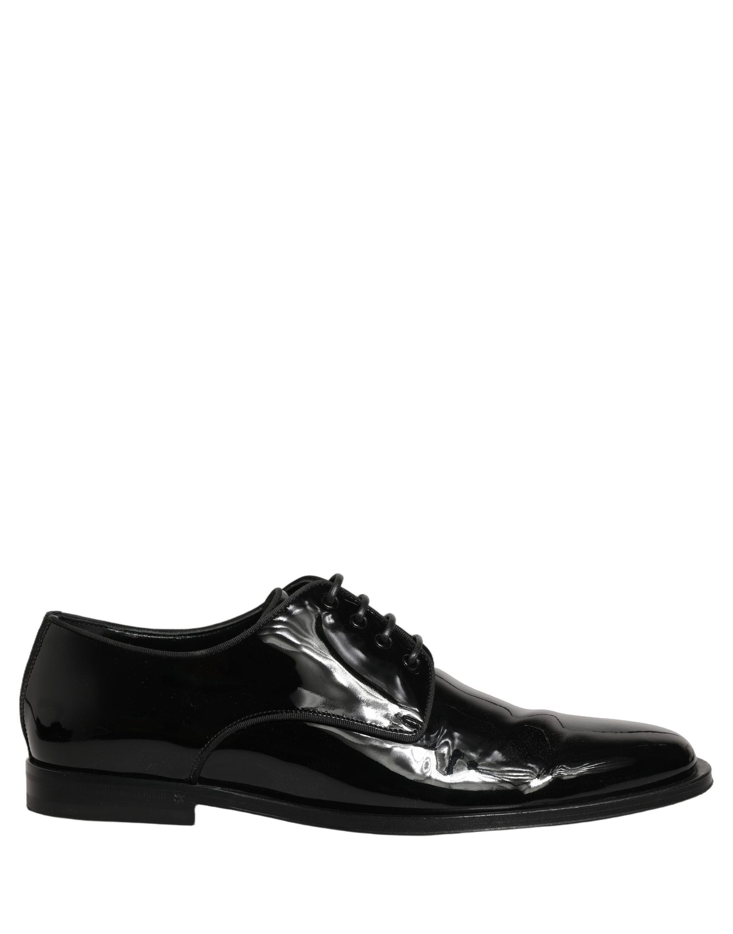 Dolce & Gabbana Black Leather Men Derby Dress Men Formal Shoes