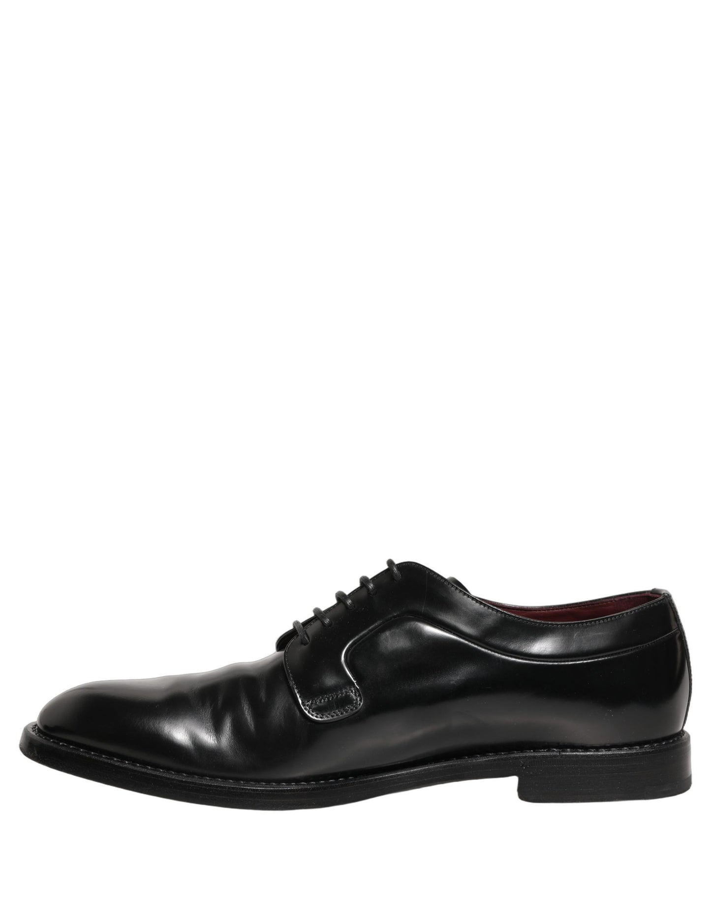 Dolce & Gabbana Black Leather Derby Dress Men Formal Shoes