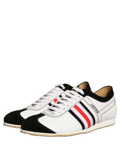 Dolce & Gabbana Black White Leather Suede Low Top Sneakers Shoes