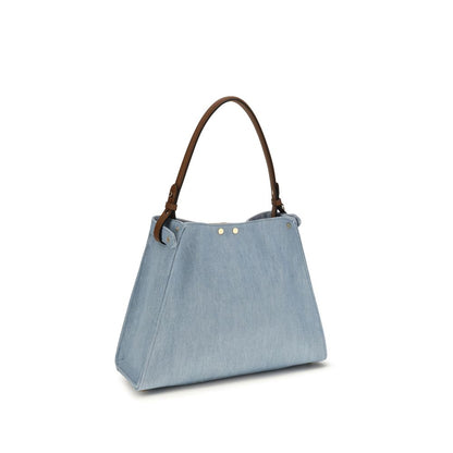 Fendi Blue Calf Leather Bos Taurus Shoulder Bag
