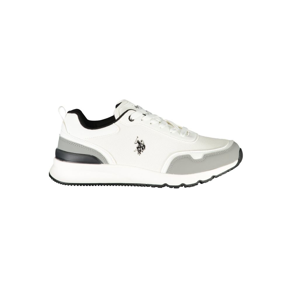 U.S. POLO ASSN. White Polyester Athletic Sneakers