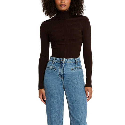 Morgan De Toi Brown Viscose Turtleneck