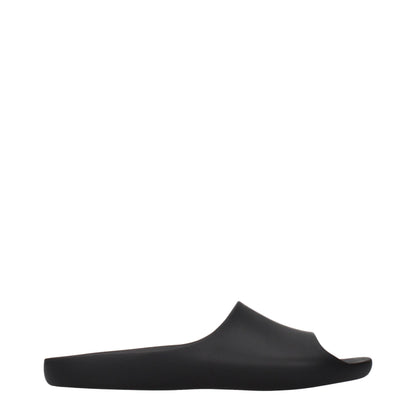 The Row Black Cotton Slippers