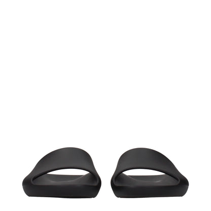 The Row Black Cotton Slippers