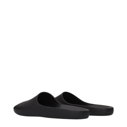 The Row Black Cotton Slippers