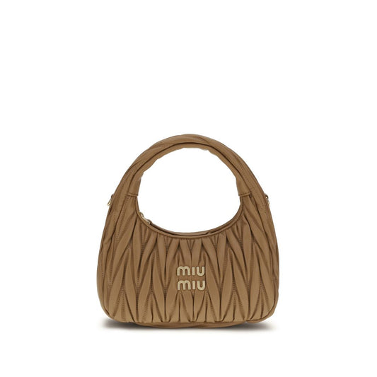 Miu Miu Beige Lamb Ovis Aries Aries Shoulder Bag
