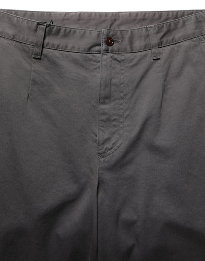 Dolce & Gabbana Dark Gray Cotton Straight Chino Trouser Pants