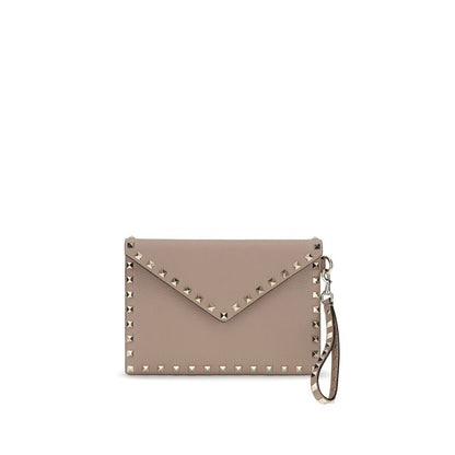 Valentino Garavani Beige Calf Leather Bos Taurus Wallet