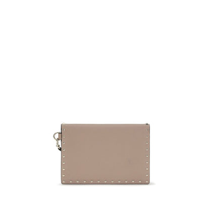 Valentino Garavani Beige Calf Leather Bos Taurus Wallet