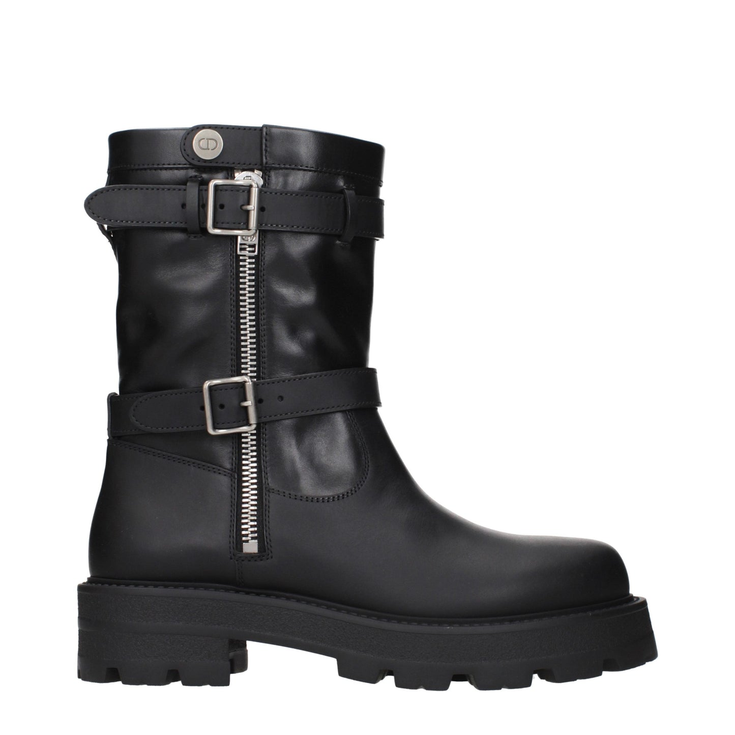 Christian Dior Black Leather Ankle Boots