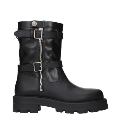 Christian Dior Black Leather Ankle Boots