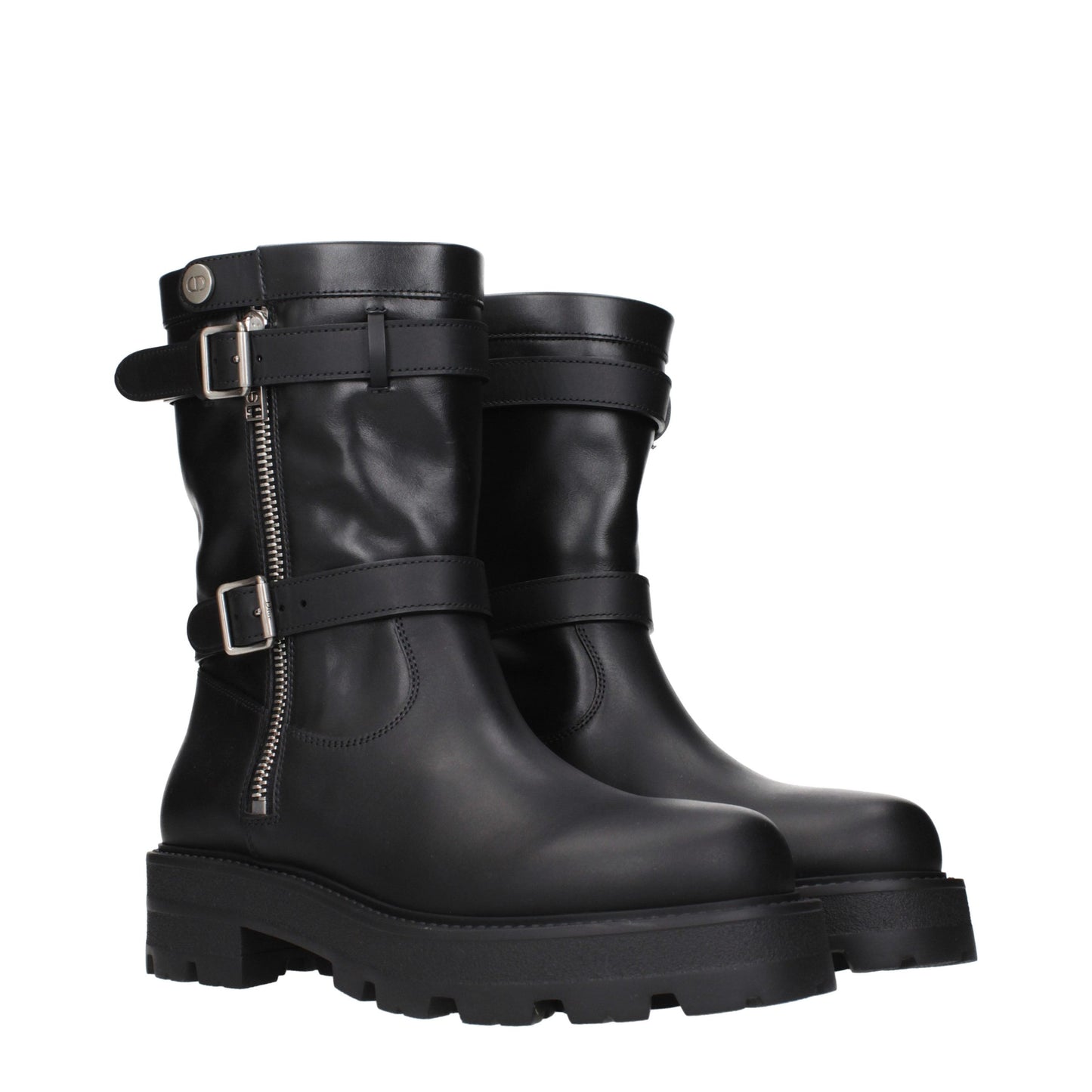 Christian Dior Black Leather Ankle Boots