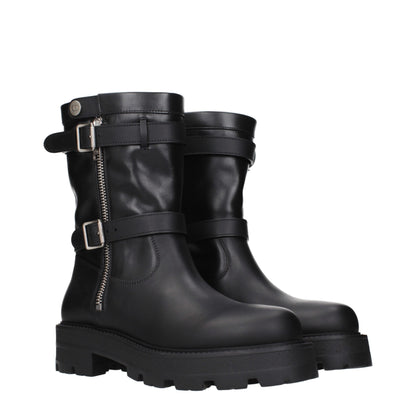 Christian Dior Black Leather Ankle Boots
