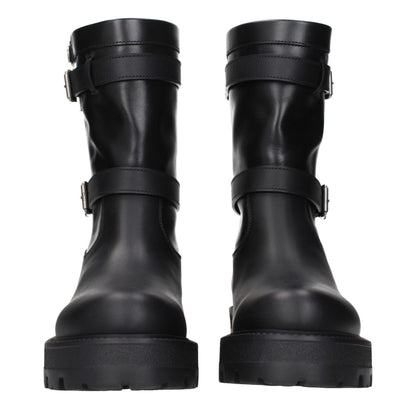 Christian Dior Black Leather Ankle Boots