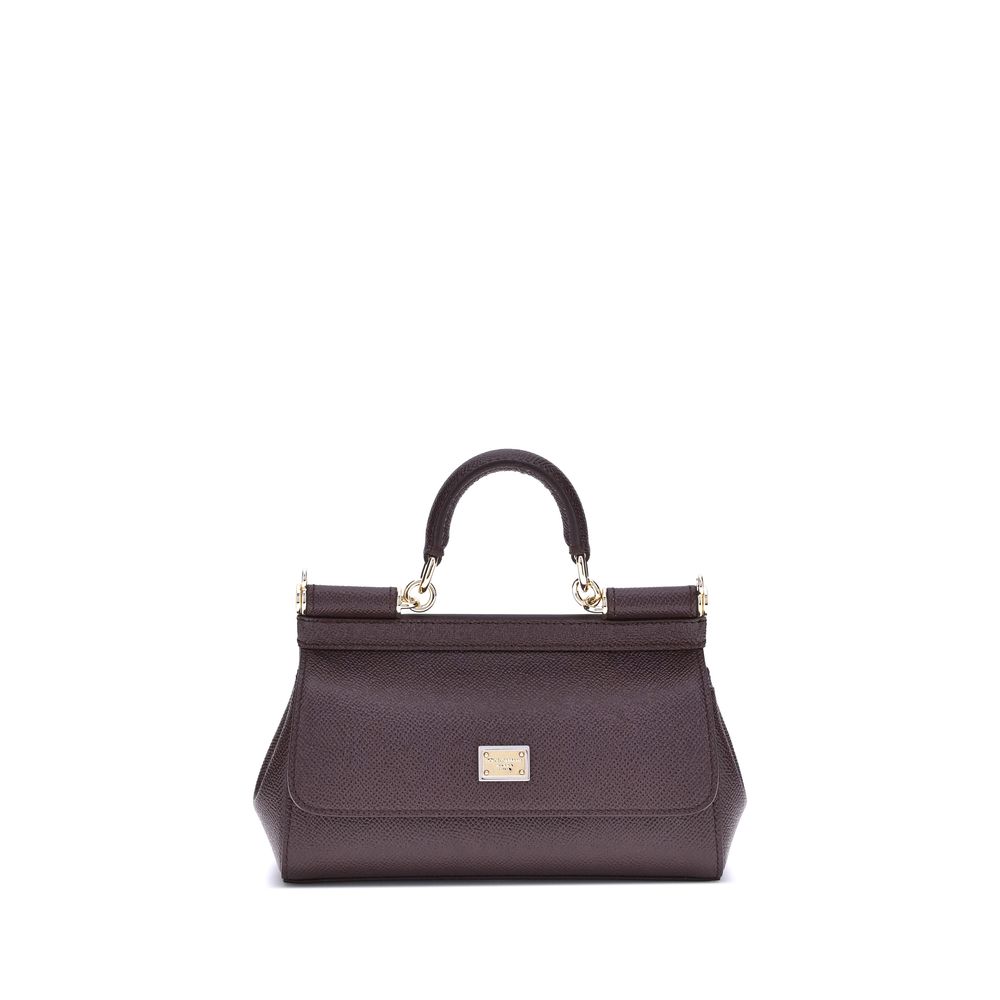 Dolce & Gabbana Brown Calf Leather Bos Taurus Shoulder Bag