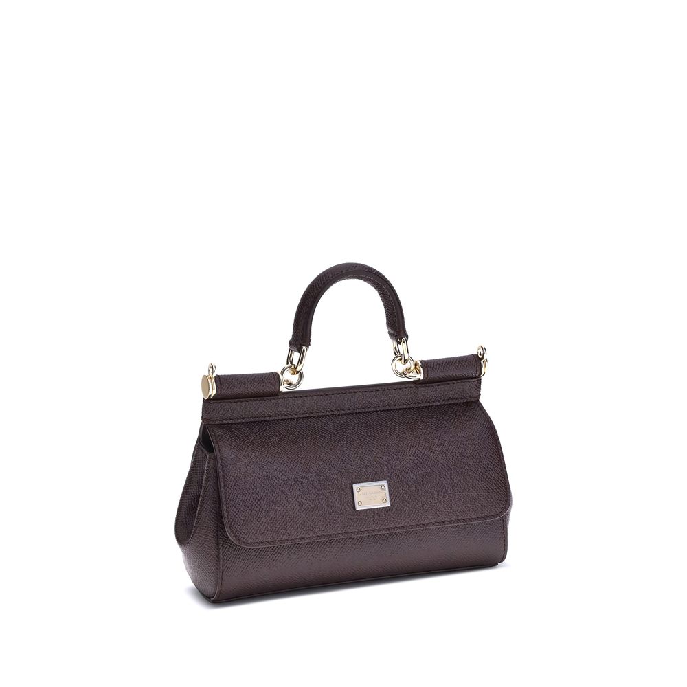 Dolce & Gabbana Brown Calf Leather Bos Taurus Shoulder Bag