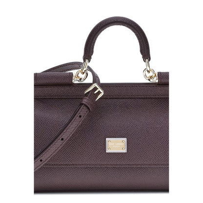 Dolce & Gabbana Brown Calf Leather Bos Taurus Shoulder Bag