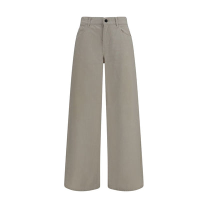 The Row Beige Cotton Relaxed Fit Jeans