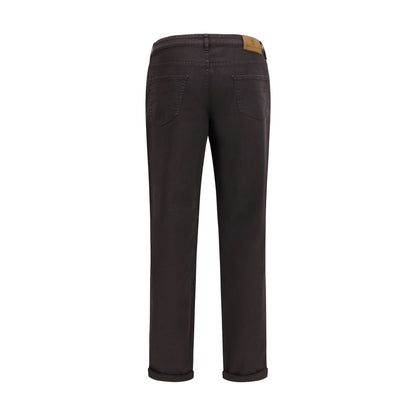 Brunello Cucinelli Brown Cotton Cropped Jeans