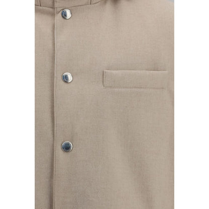 Brunello Cucinelli Beige Wool Oves Aries Sleeveless Jacket