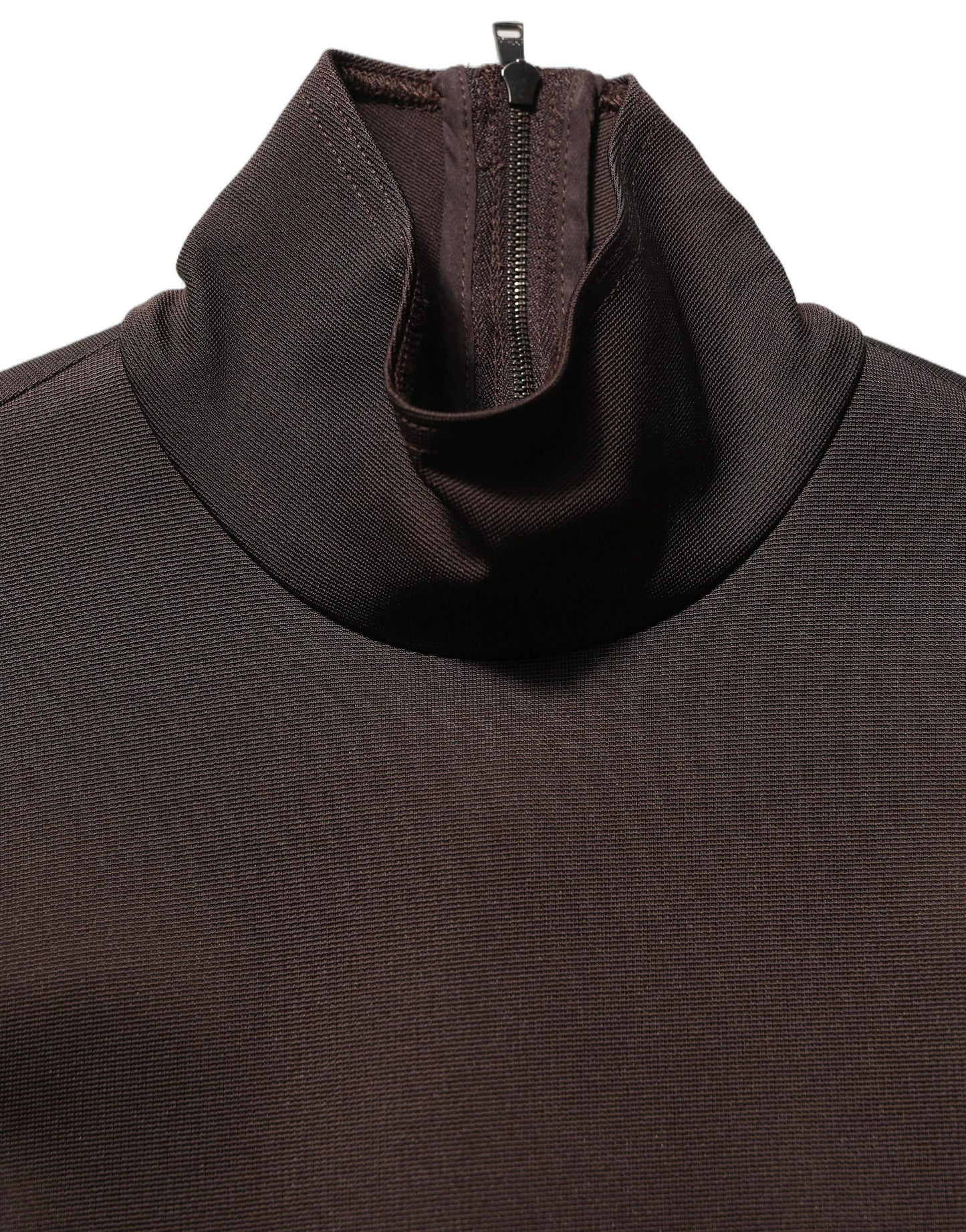 Dolce & Gabbana Brown Turtleneck Long Sleeves Blouse Top
