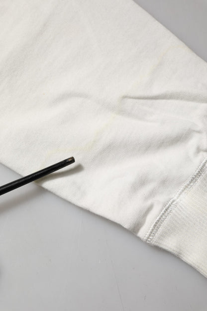 Dolce & Gabbana White Cotton Hooded Sweatshirt Sweater