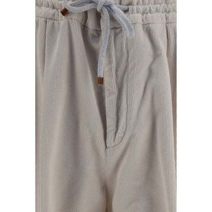 Brunello Cucinelli Beige Cotton Casual Pants