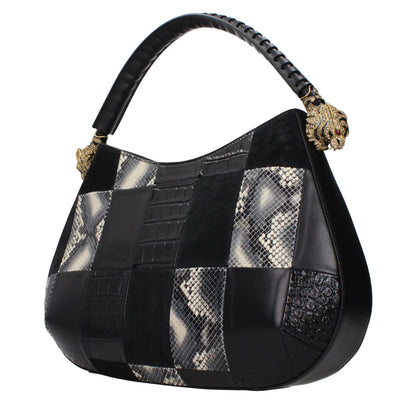 Roberto Cavalli Black Leather Handbag