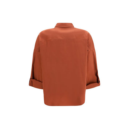 Brunello Cucinelli Brown Cotton Shirt