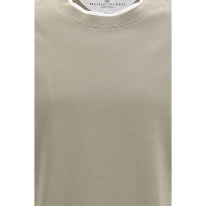 Brunello Cucinelli Bicolor Cotton T-Shirt